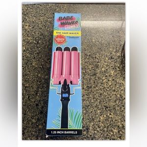 Trademark Beauty Babe Waves Jumbo The Hair Waver Pink 1.25 Inch Barrels New